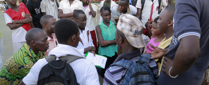 Aegis provides peacebuilding training to young people in Bangui, CAR, May 2015