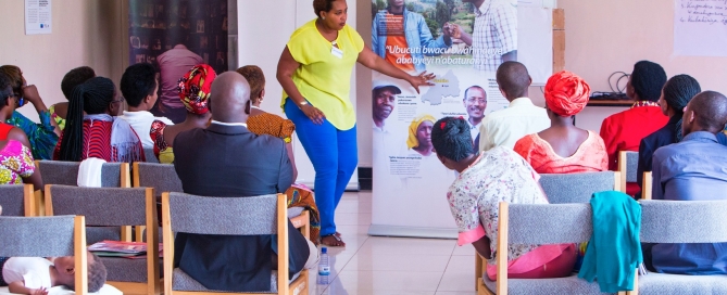 Parents in Aegis workshop at the Karongi Peace School