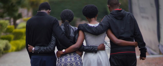 Children of genocide survivors remember at the Kigali Genocide Memorial.