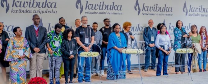 Africa Leadership Initiative fellows laid wreaths at mass graves in the grounds of the Kigali Genocide Memorial where 250,000 victims of the Genocide against the Tutsi have their final resting-place