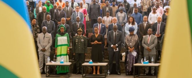 Senegalese and Rwandan dignitaries are joined by survivors who owe their lives to Captain Mbaye Diagne to mark the second Mbaye Diagne Day at the Kigali Genocide Memorial, 31 May 2023