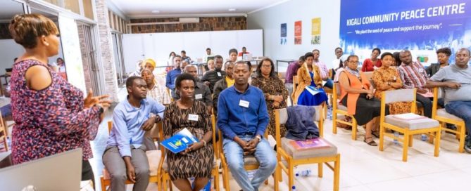 Teachers train in the Kigali Community Peace Centre at the Kigali Genocide Memorial, September 2023