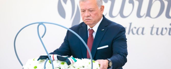 His Majesty Abdullah II Bin Al Hussein, King of Jordan, lays wreath at the Kigali Genocide Memorial 8 Jan 2024